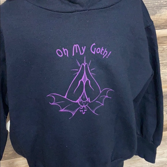 Lucky Lil Devil Oh My Goth Kids Hoodie NWT - Picture 2 of 3